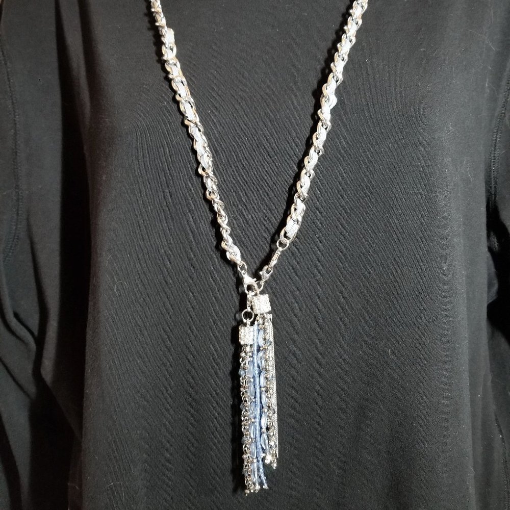 NEW Premier Designs Leather Beaded Lariat Necklace